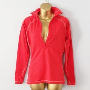 Nike pro half zip long sleeve top size medium coral